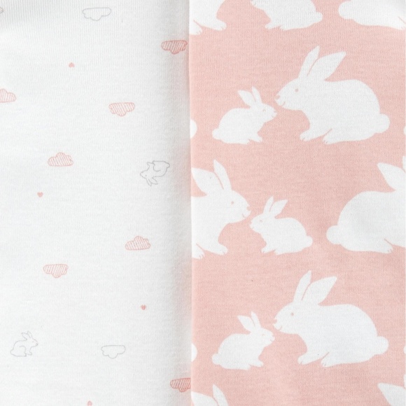 5/$30  Carter's 6-Pack Bunny Original Bodysuits - 6M Size - Picture 2 of 4